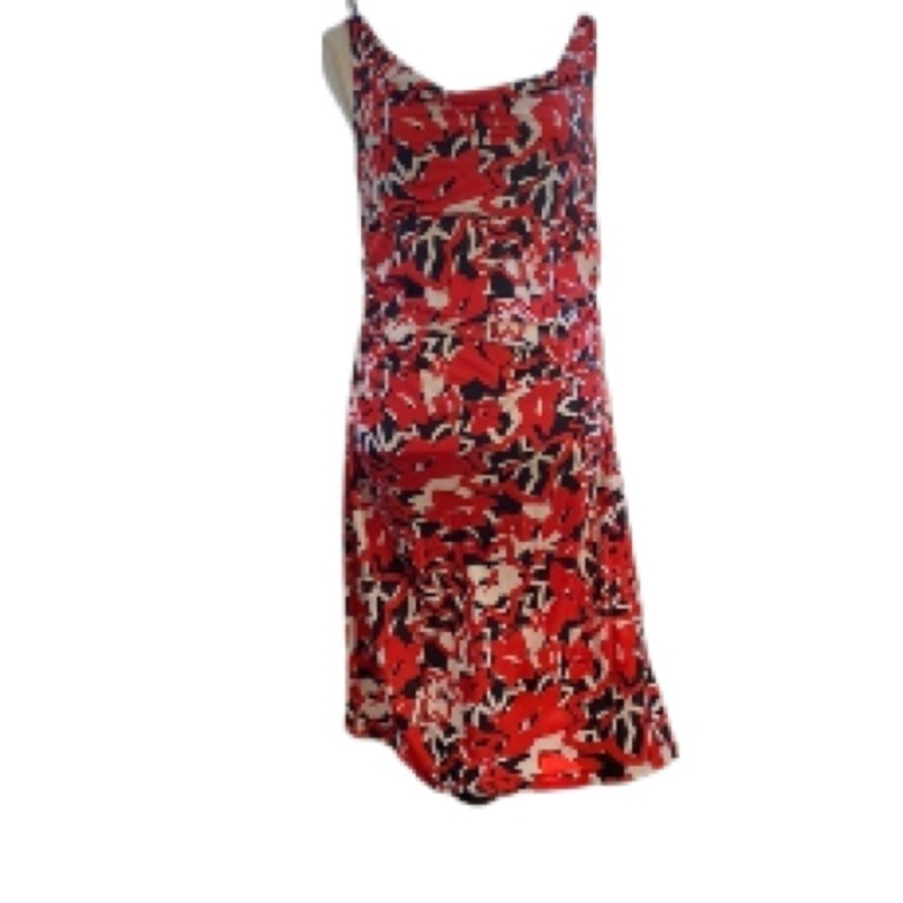 Diane von Furstenberg Maternity Silk Dress Size 6 Red Black